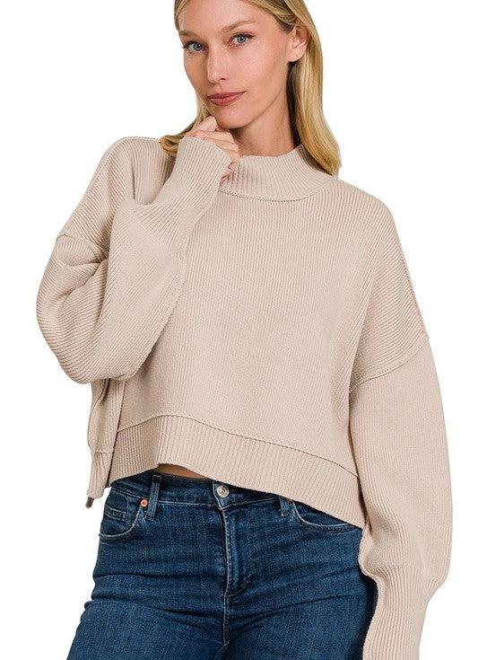 OVERSIZED CROPPED SWEATER