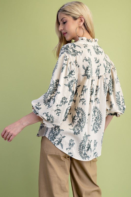 Stand Out Button Down Blouse