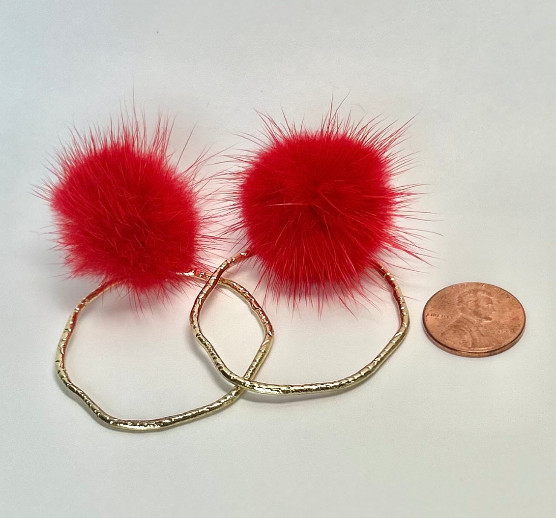 Red Ball Top Hoops