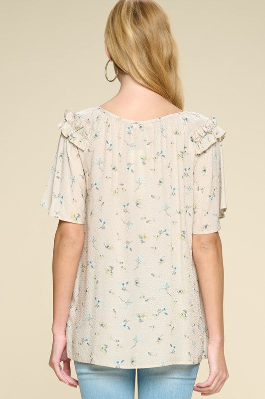 Floral dot printed Blouse