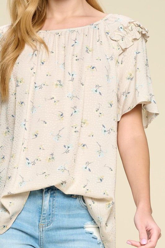 Floral dot printed Blouse