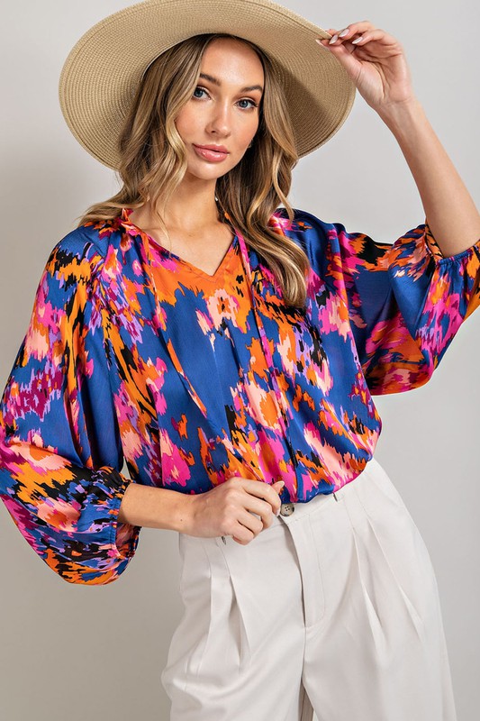 Tie front blouse