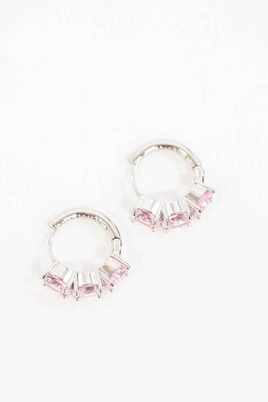 Pick Pink Hoop Earrings