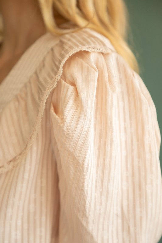 Lace detail on ruffle