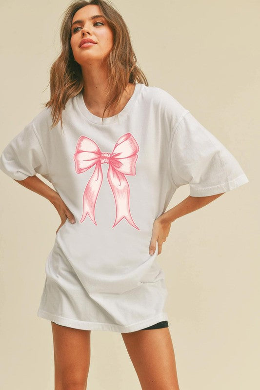 Bow Overfitted Graphic Tee