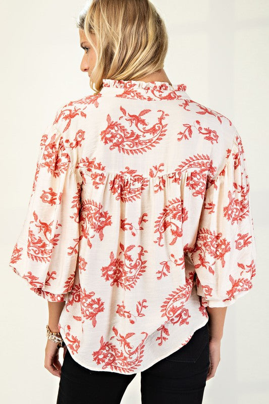 Stand Out Button Down Blouse