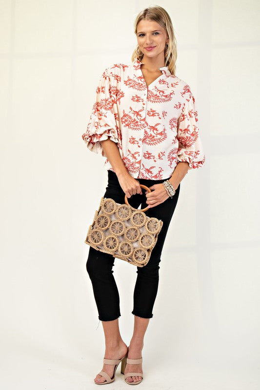 Stand Out Button Down Blouse
