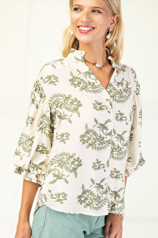 Stand Out Button Down Blouse