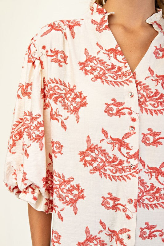 Stand Out Button Down Blouse