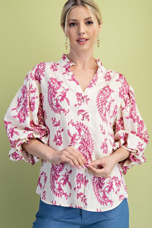 Stand Out Button Down Blouse