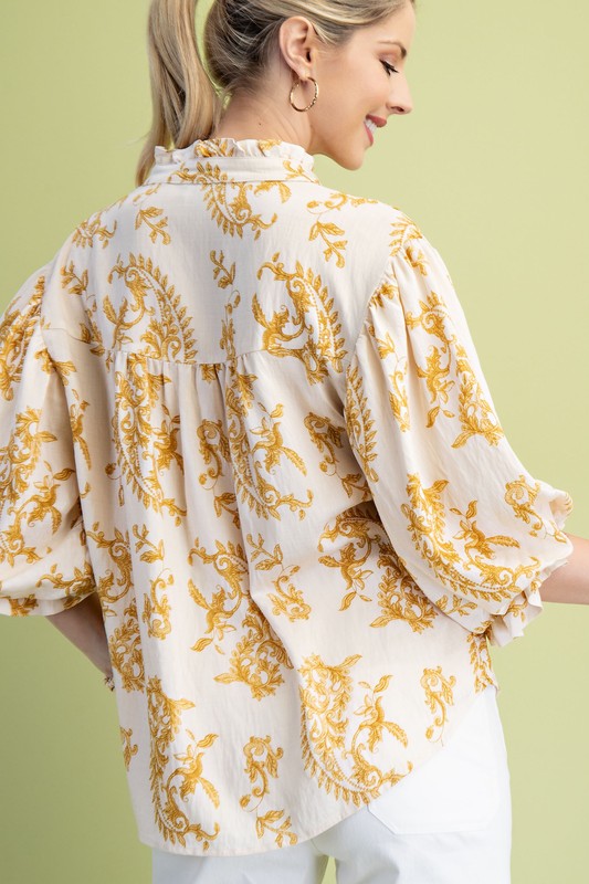 Stand Out Button Down Blouse