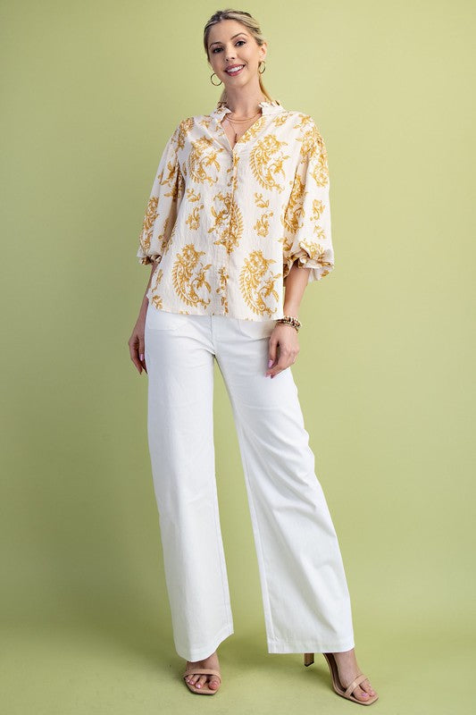 Stand Out Button Down Blouse
