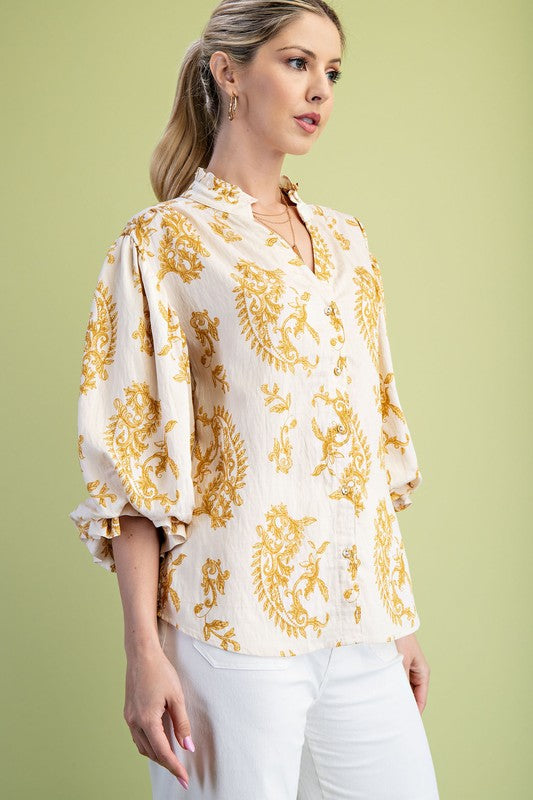 Stand Out Button Down Blouse