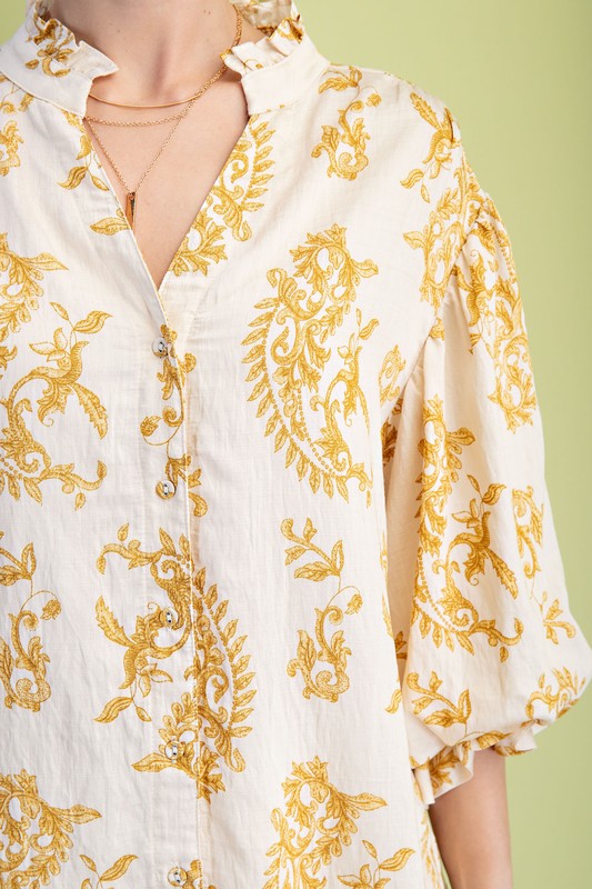 Stand Out Button Down Blouse