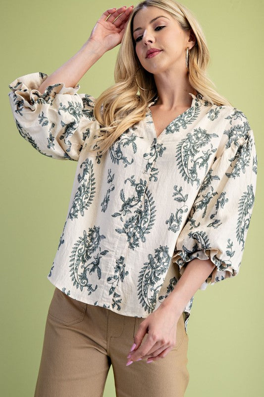 Stand Out Button Down Blouse