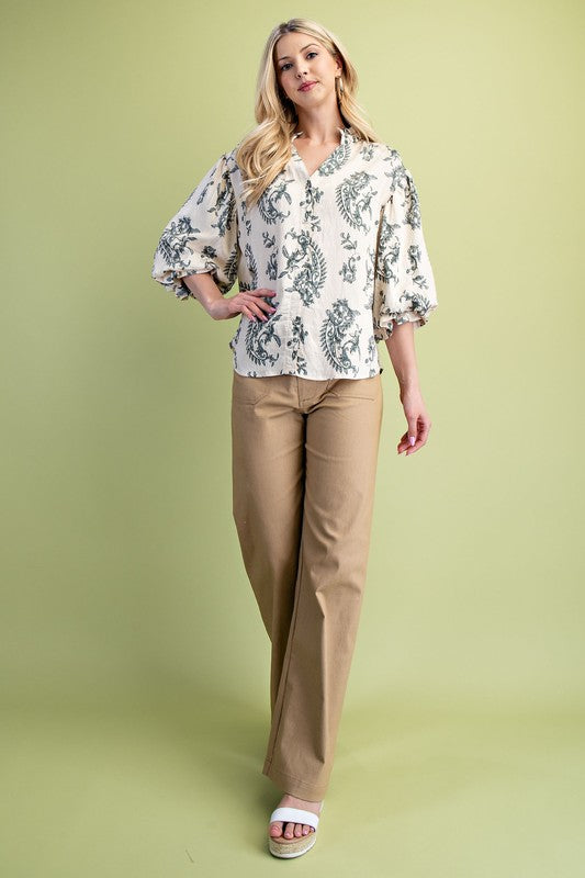 Stand Out Button Down Blouse