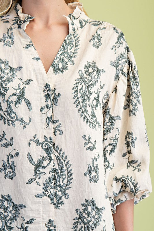 Stand Out Button Down Blouse