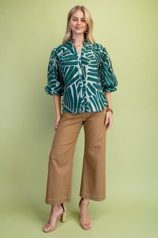 Abstract Print Blouse