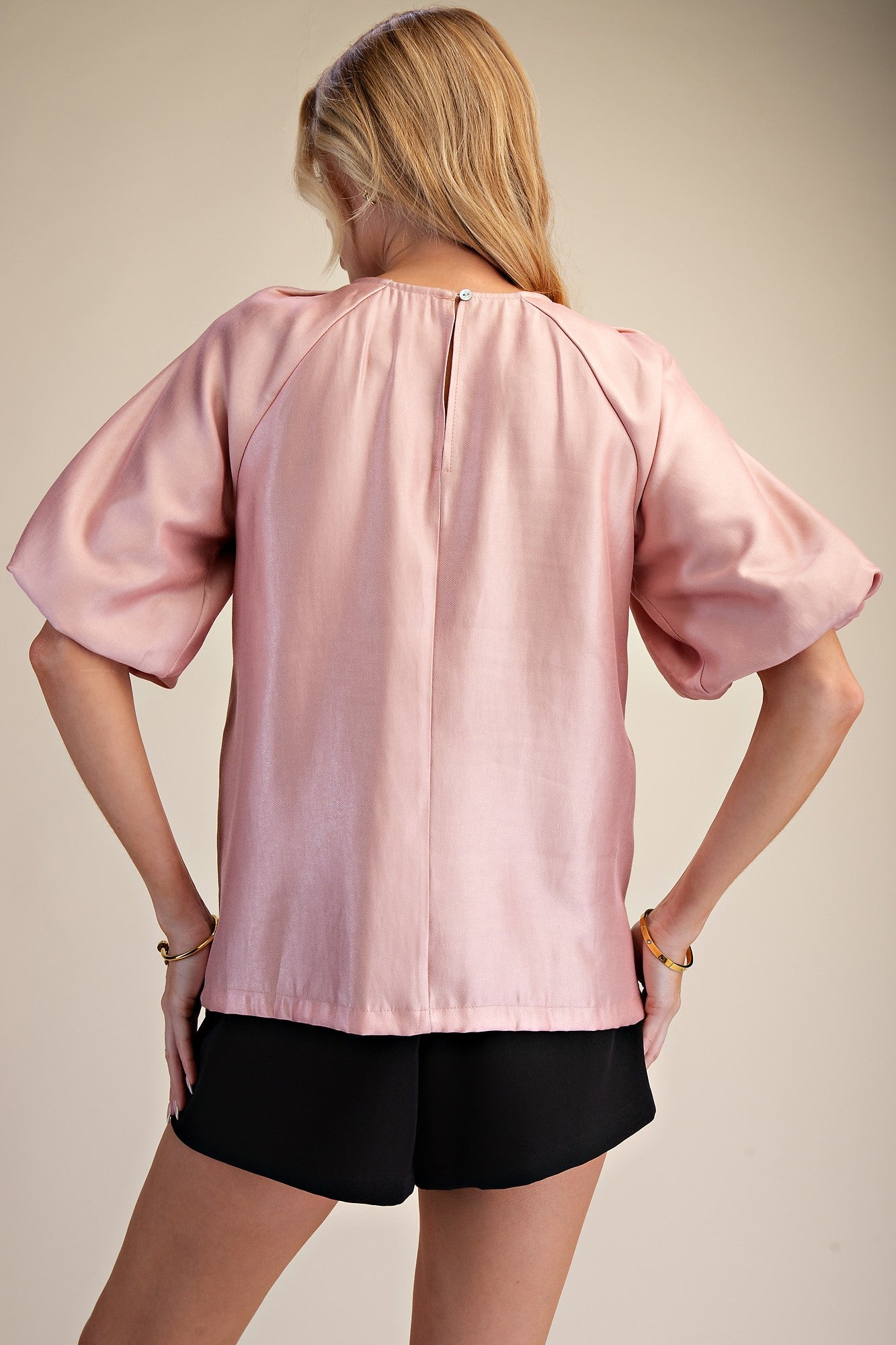 Bubble Hem Sleeve Top