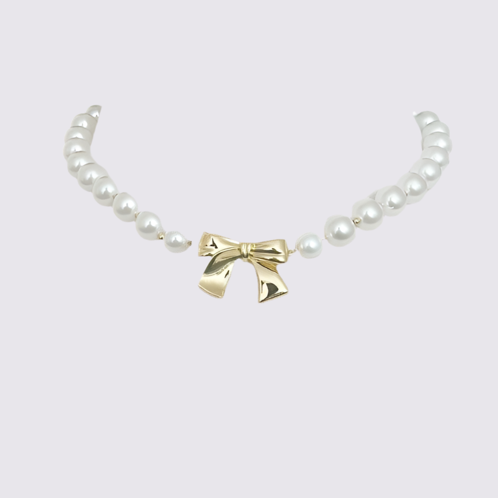 Bow & Pearls Necklace