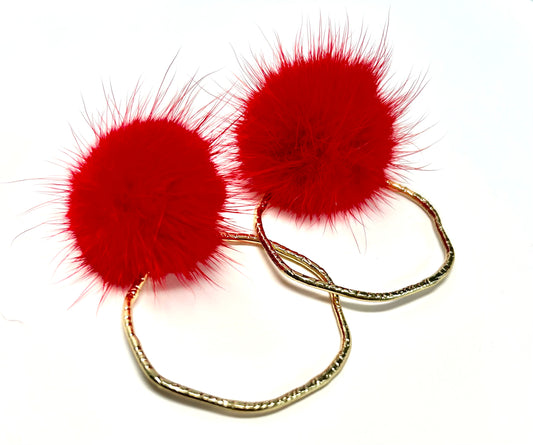 Red Ball Top Hoops