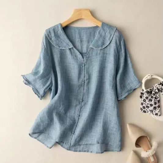 Retro Inspiration Vintage Doll Collar Blouse